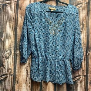 Ellen Tracy embellished blouse-Size S